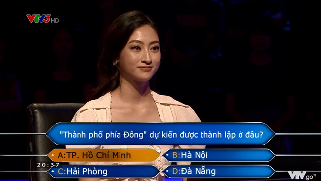 Hoa hậu Lương Thùy Linh chạm tới câu hỏi 40 triệu của Ai là triệu phú nhưng lại mất trắng 8 triệu vì tin lời bạn-3