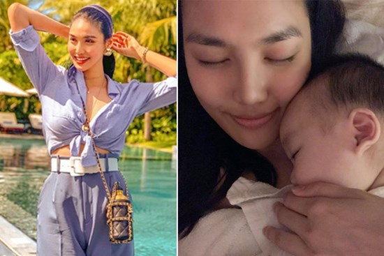 Lan Khuê tỏ nỗi lòng khi quý tử sắp tròn 1 tuổi nhưng gương mặt mộc của mẹ và vẻ ngoài của con trai mới đáng chú ý