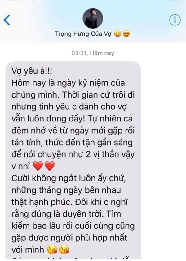 Loạt tin nhắn của ông chồng nổi tiếng và Âu Hà My: Sến súa thế này ai mà theo được anh, tin nhắn cho người tình lúc vợ sẩy thai mới gây chú ý!-7