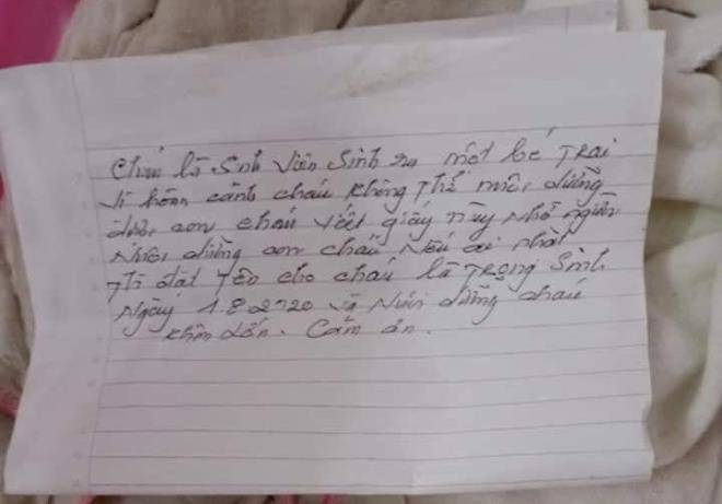 Vụ đi bẫy chuột, thấy bé sơ sinh bị bỏ rơi: Bức thư nữ sinh viên bỏ con viết gì?-2