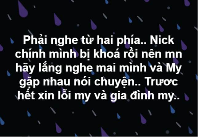 Dân mạng phát hiện tài khoản FB tự nhận là người cặp kè với chồng nữ giảng viên Âu Hà My lên tiếng thanh minh sau lùm xùm bị bắt ghen tại nhà-3