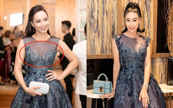 Trong khi Thúy Hạnh mắc lỗi nội y lộ liễu thì HH Hà Kiều Anh lại cao tay hơn hẳn khi cùng diện đầm xuyên thấu gợi cảm-7