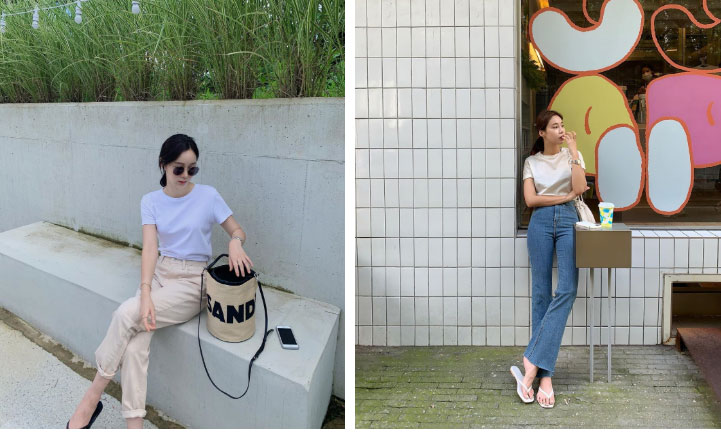 Cứ bám lấy 4 công thức sau đây thì bạn mặc áo thun trắng sẽ luôn đẹp xinh, xịn mịn-1