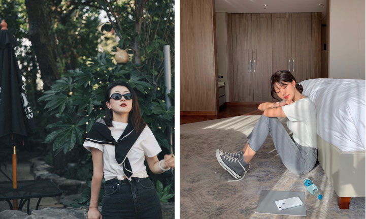 Cứ bám lấy 4 công thức sau đây thì bạn mặc áo thun trắng sẽ luôn đẹp xinh, xịn mịn-2