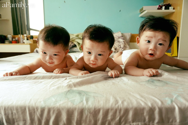Tan chảy với những khoảnh khắc đáng yêu của 3 nhóc sinh ba cùng trứng giống nhau như in, xứng danh Daehan, Minguk, Manse phiên bản Việt-5