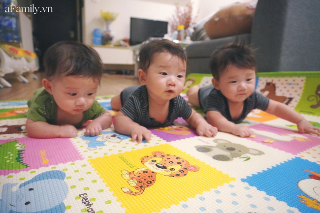 Tan chảy với những khoảnh khắc đáng yêu của 3 nhóc sinh ba cùng trứng giống nhau như in, xứng danh Daehan, Minguk, Manse phiên bản Việt-7