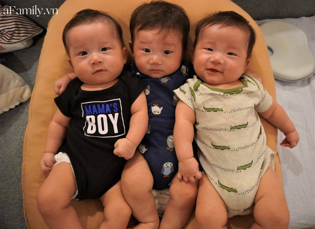 Tan chảy với những khoảnh khắc đáng yêu của 3 nhóc sinh ba cùng trứng giống nhau như in, xứng danh Daehan, Minguk, Manse phiên bản Việt-8