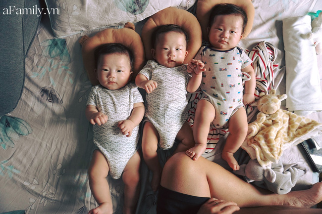 Tan chảy với những khoảnh khắc đáng yêu của 3 nhóc sinh ba cùng trứng giống nhau như in, xứng danh Daehan, Minguk, Manse phiên bản Việt-9
