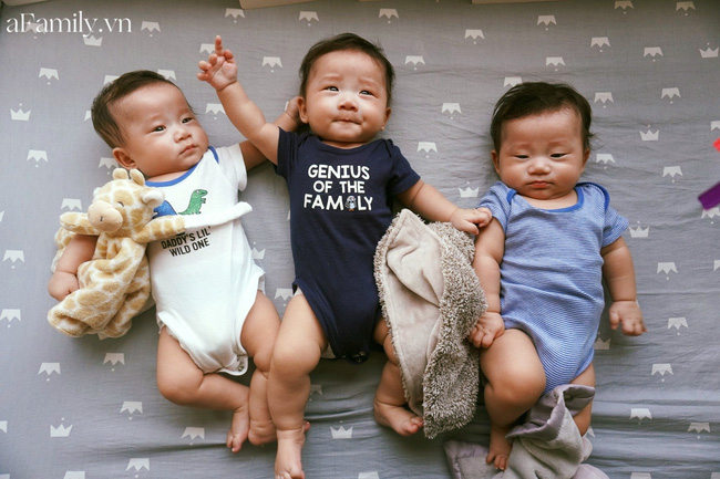 Tan chảy với những khoảnh khắc đáng yêu của 3 nhóc sinh ba cùng trứng giống nhau như in, xứng danh Daehan, Minguk, Manse phiên bản Việt-12