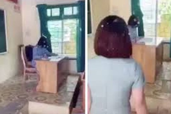 Thấy có giáo viên lạ dạy thay mình, cô giáo ớ người không biết là ai, đến khi hỏi thì phát hiện ra trò đùa bá đạo của đám học trò