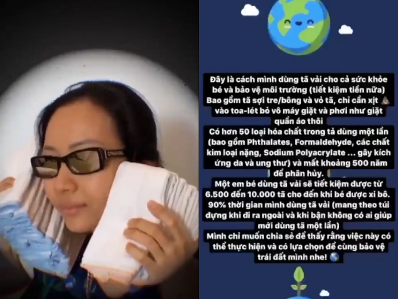 Suboi quả là bà mẹ yêu thiên nhiên và chịu khó nhất hệ mặt trời khi dùng tã vải cho con gái của mình-6