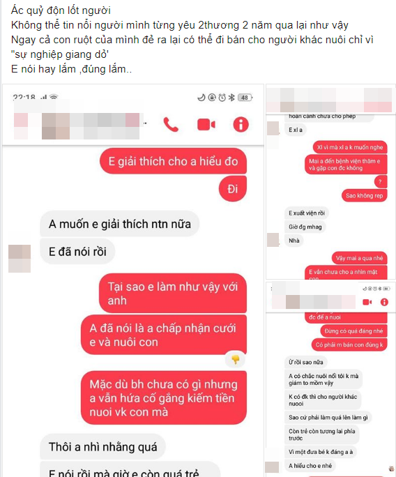 Con mới sinh bị bạn gái cho người khác nuôi, chàng trai phẫn uất tố bị bán con, quỷ đội lốt người và sự thật gây sốc đằng sau-1