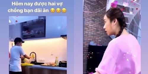 Đến nhà Nhã Phương chơi, Thuý Ngân được Trường Giang đích thân vào bếp, đãi thịt ú ụ-2