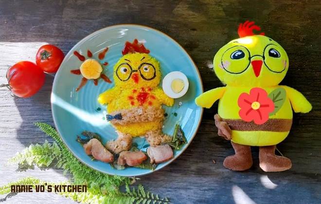 Mẹ làm cơm đĩa quá đẹp, con thương bạn chẳng dám ăn, mẹ đành xới bát khác-5