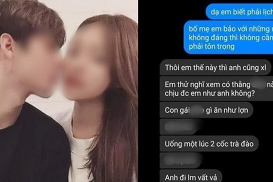 Bị lật tẩy chuyện ngoại tình, gã trai bèn giở quẻ nhục mạ cô gái “ăn như lợn” vì uống 2 cốc trà đào và lộ mặt đào mỏ khó chấp nhận