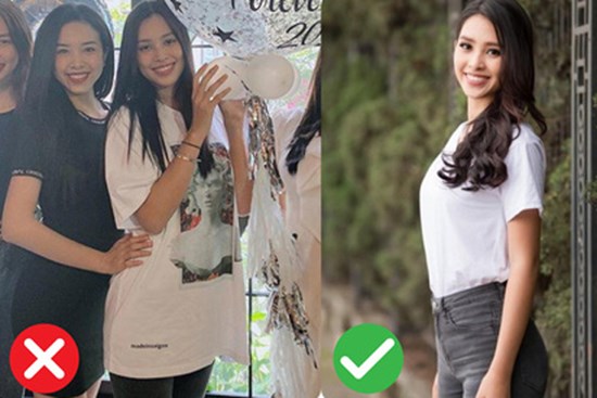 Chân dài dáng chuẩn như Mai Phương Thúy, Tiểu Vy cũng có ngày tự dìm dáng