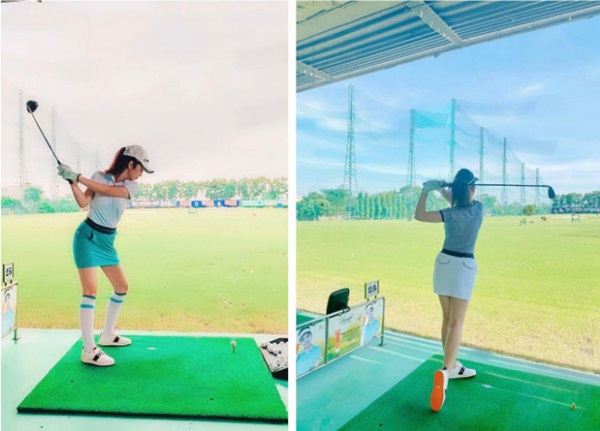Ảnh con gái Jennifer Phạm chơi golf thượng lưu ở Hà Nội, phát hiện điểm đặc biệt ở cô bé-3