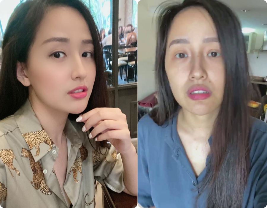 Sao Việt trước và sau khi trang điểm: Người lấm tấm mụn nhọt và quầng thâm, người có làn da mịn mướt-1