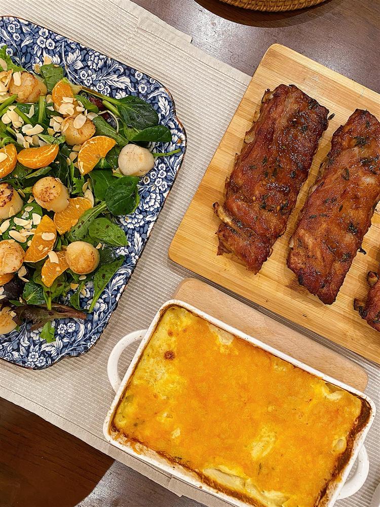 Ngày lễ Tăng Thanh Hà làm cơm tấm sườn nướng, chồng thiếu gia xuýt xoa khen ngon-6