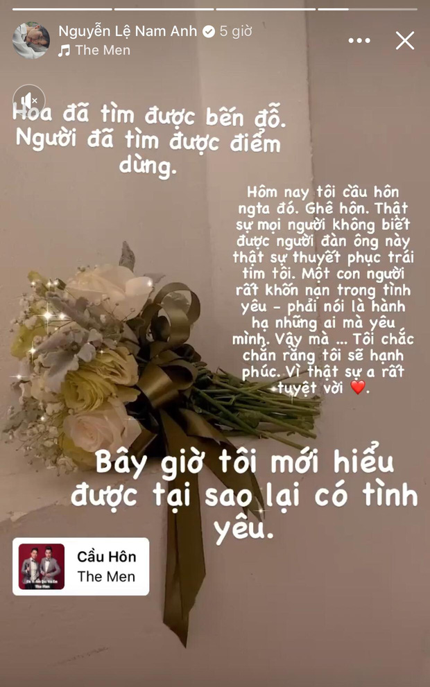 Nam Anh công khai đổi trạng thái Đã đính hôn”, còn khẳng định tự ngỏ lời cầu hôn bạn trai-3
