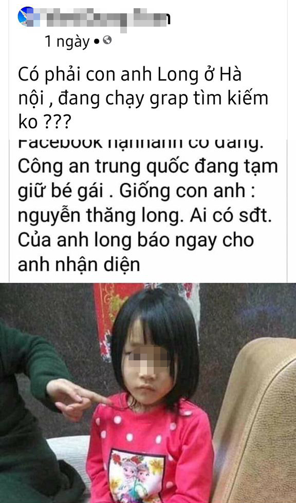 Vụ bé gái Hà Nội mất tích 4 năm chưa tìm thấy: Người cha thêm rối bời vì bị quấy rầy bởi hình ảnh bé gái từ Trung Quốc-1