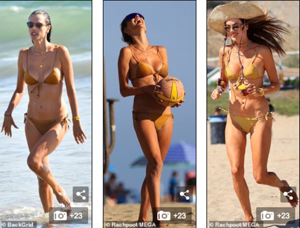 Alessandra Ambrosio nóng bỏng gây mê với bikini màu nude-5