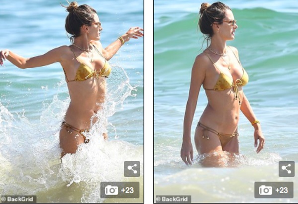 Alessandra Ambrosio nóng bỏng gây mê với bikini màu nude-7