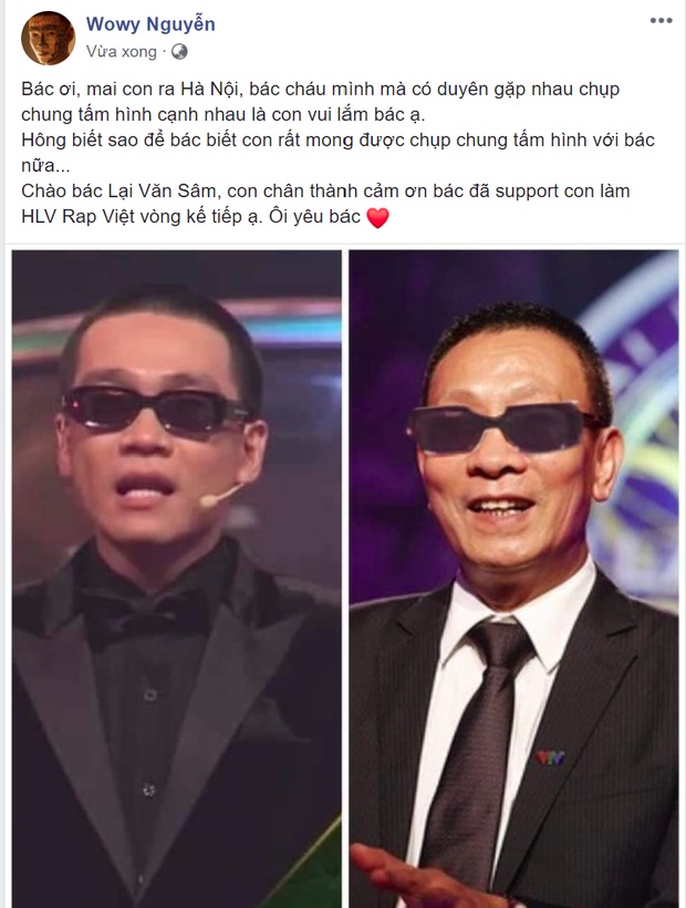 Cuối cùng thì MC Lại Văn Sâm cũng đích thân lên tiếng khi được so sánh với Wowy ở Rap Việt!-1