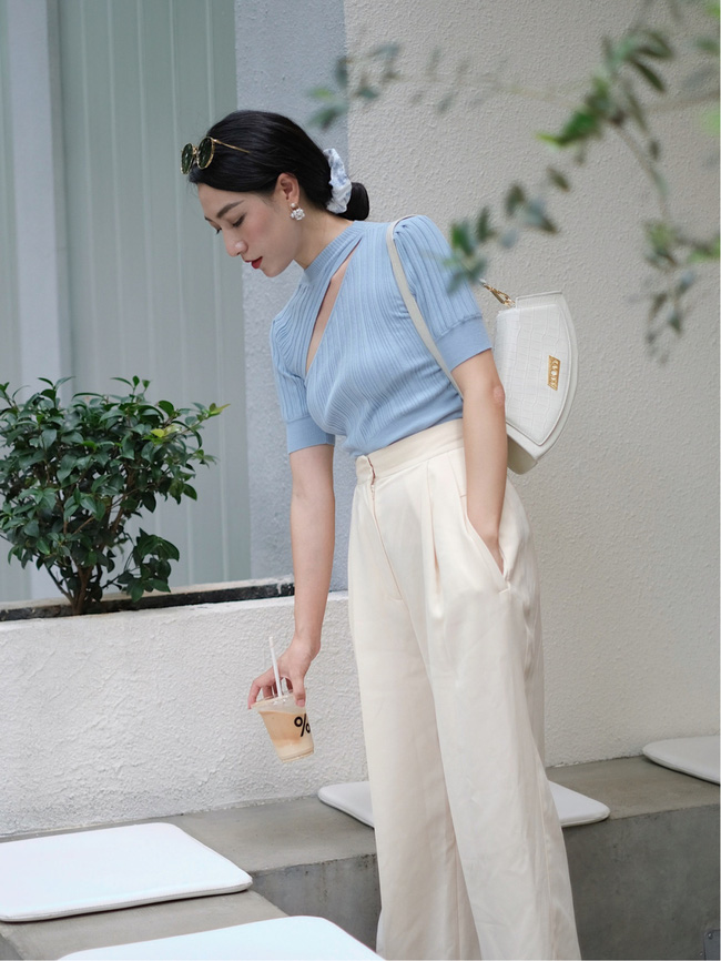 Street style Châu Á đồng loạt tẩy chay quần ôm, chỉ diện thiết kế ống rộng nhưng tạo được cả chục bộ đồ mặc đi làm đẹp hết nấc-2
