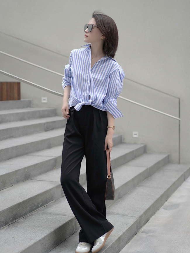 Street style Châu Á đồng loạt tẩy chay quần ôm, chỉ diện thiết kế ống rộng nhưng tạo được cả chục bộ đồ mặc đi làm đẹp hết nấc-4