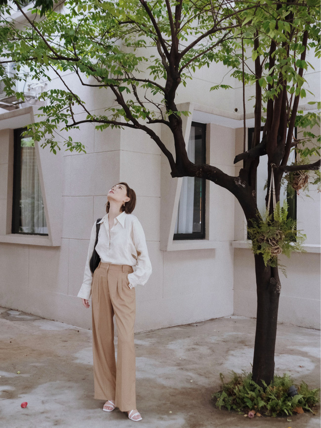 Street style Châu Á đồng loạt tẩy chay quần ôm, chỉ diện thiết kế ống rộng nhưng tạo được cả chục bộ đồ mặc đi làm đẹp hết nấc-6