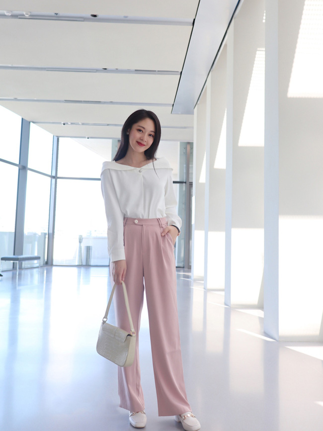 Street style Châu Á đồng loạt tẩy chay quần ôm, chỉ diện thiết kế ống rộng nhưng tạo được cả chục bộ đồ mặc đi làm đẹp hết nấc-8