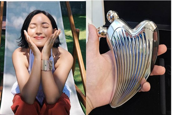 Chăm massage với cây lăn của 'giới nhà giàu' nên da Châu Bùi luôn 'căng đét', chị em xem xong sẽ muốn đu theo