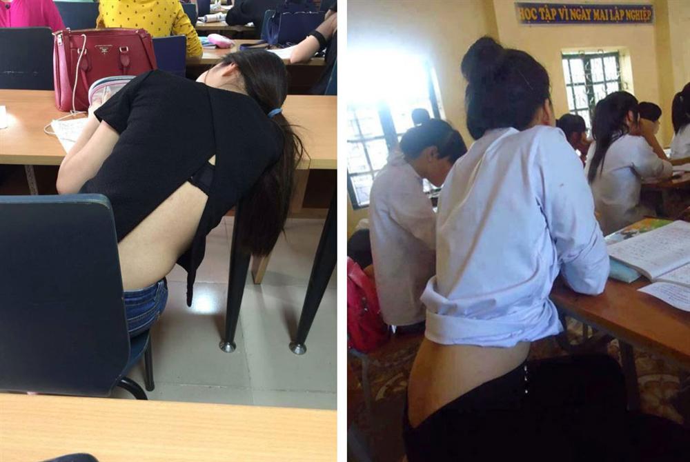 Hết hồn với những pha ăn mặc phản cảm nơi giảng đường: Ngắn cũn, xuyên thấu cắt khoét lộ nội y, đến áo dài cũng không được tha-2