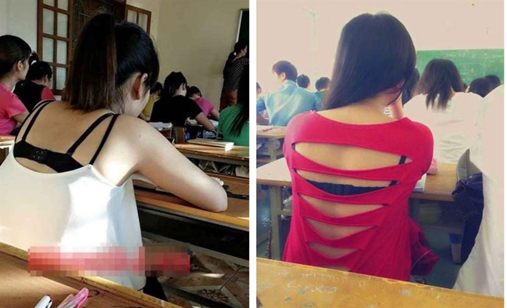 Hết hồn với những pha ăn mặc phản cảm nơi giảng đường: Ngắn cũn, xuyên thấu cắt khoét lộ nội y, đến áo dài cũng không được tha-3