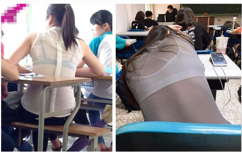 Hết hồn với những pha ăn mặc phản cảm nơi giảng đường: Ngắn cũn, xuyên thấu cắt khoét lộ nội y, đến áo dài cũng không được tha-4