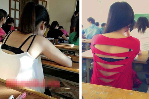 Nhức mắt trước loạt người đẹp mặc áo dài trong suốt phản cảm-10