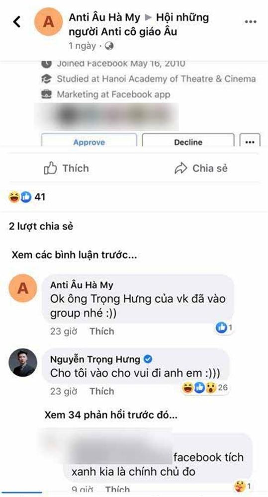 Group anti cô giáo Âu Hà My bay màu, ngỡ tưởng sóng yên biển lặng thì Trọng Hưng lại khuấy đảo bằng những đòn mới mẻ hơn-1