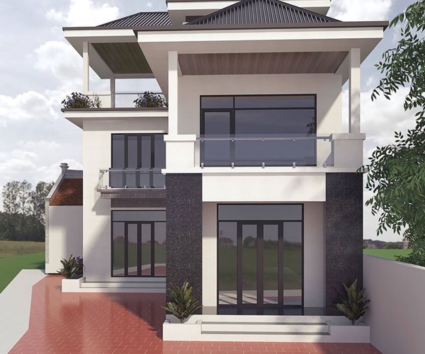 Mẫu nhà 2 tầng đẹp đơn giản hiện đại phù hợp cả nông thôn và thành thị-5