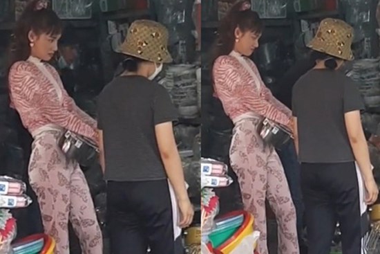 Ảnh Nhã Phương mặc đồ bộ đi chợ gây xôn xao vì quá quê mùa