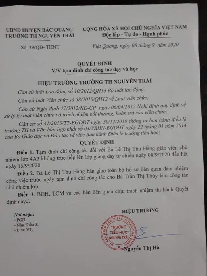 Vụ cô giáo ở Hà Giang tát đỏ mặt học sinh ngay trong buổi học đầu tiên: Hiệu trưởng đã chính thức ra quyết định-5