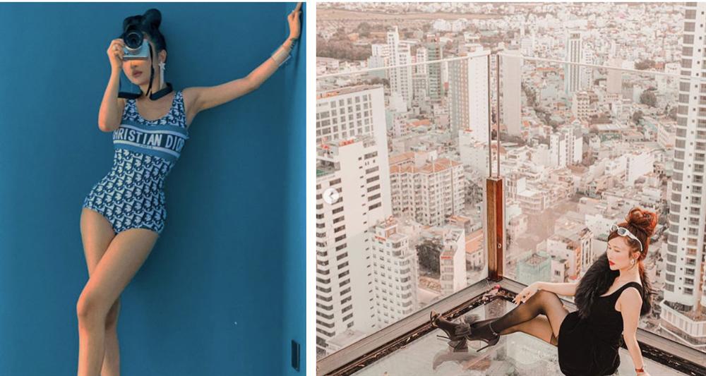 Vẫn đam mê sống ảo như mọi khi, nhưng bây giờ bà xã đại gia Minh Nhựa đã lên tầm đẳng cấp khi chụp hình nội y sexy hơn cả Ngọc Trinh-3