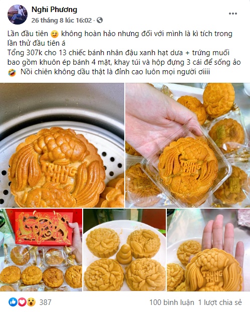 Còn vài tuần nữa là Trung thu, trình độ làm bánh nướng bằng nồi chiên không dầu của các chị em đã đạt đỉnh cao thế này rồi-6