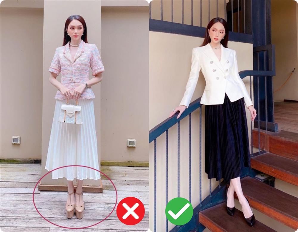 Diện váy điệu đà như nàng tiểu thư đài các, Hương Giang lại bị dìm bởi chính đôi cao gót nặng trịch: Tiết chế đôi chút nhìn sẽ thanh thoát hơn nhiều-3