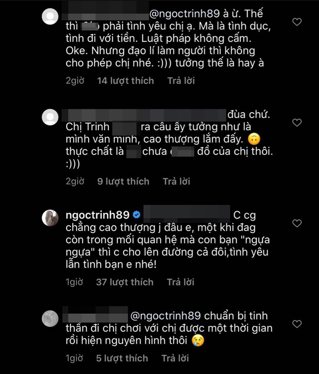 Bị mỉa mai chỉ có tình dục và tiền khi đồng ý cho bạn thân yêu người yêu cũ, Ngọc Trinh gay gắt đáp trả-2