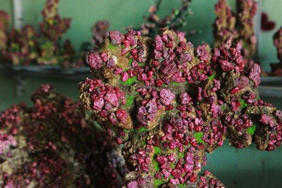 Chiêm ngưỡng hòn non bộ được ghép từ đá ruby có giá gần 2 tỷ đồng