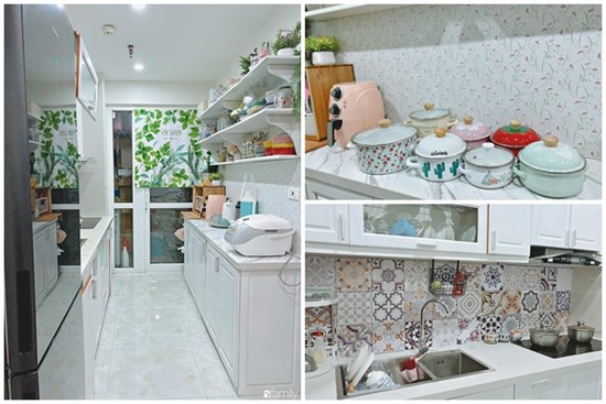 Căn bếp vừa gọn vừa xinh sau khi cải tạo với chi phí 2,6 triệu đồng của cô gái Hà Nội