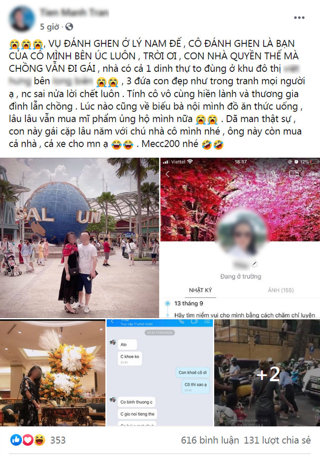 Danh tính người vợ vụ đánh ghen trên phố Lý Nam Đế được tiết lộ qua một người quen: Gia đình quyền thế, nhà có dinh thự, rất hiền lành và thương chồng con-2