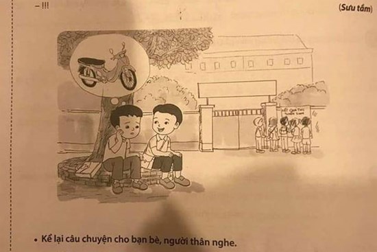 Sốc trước nội dung trong sách học Tiếng Việt lớp 2: Thi đậu thưởng xe đạp điện nhưng thi rớt được... xe máy?