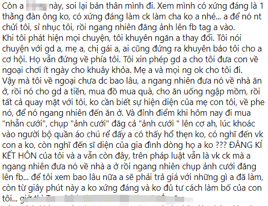 Người vợ thành Vinh cao tay: Chồng ngoại tình chẳng thèm đánh ghen, lên mạng dán nhãn, định danh” đầy đủ cho tiểu tam để… năm sau facebook nhắc lại-6